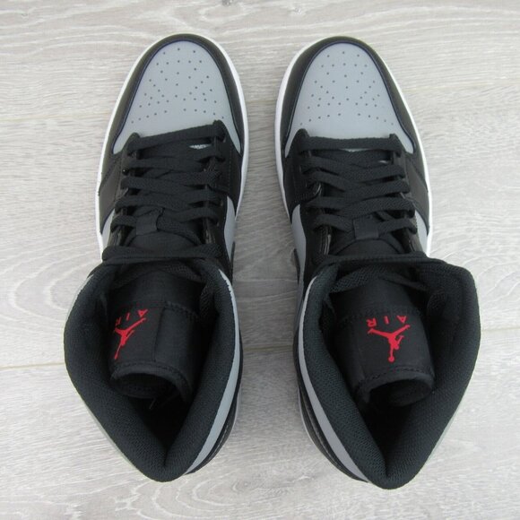 Air Jordan 1 Mid Shadow Red Black Shoes Mens Size 12 NEW - Picture 9 of 16